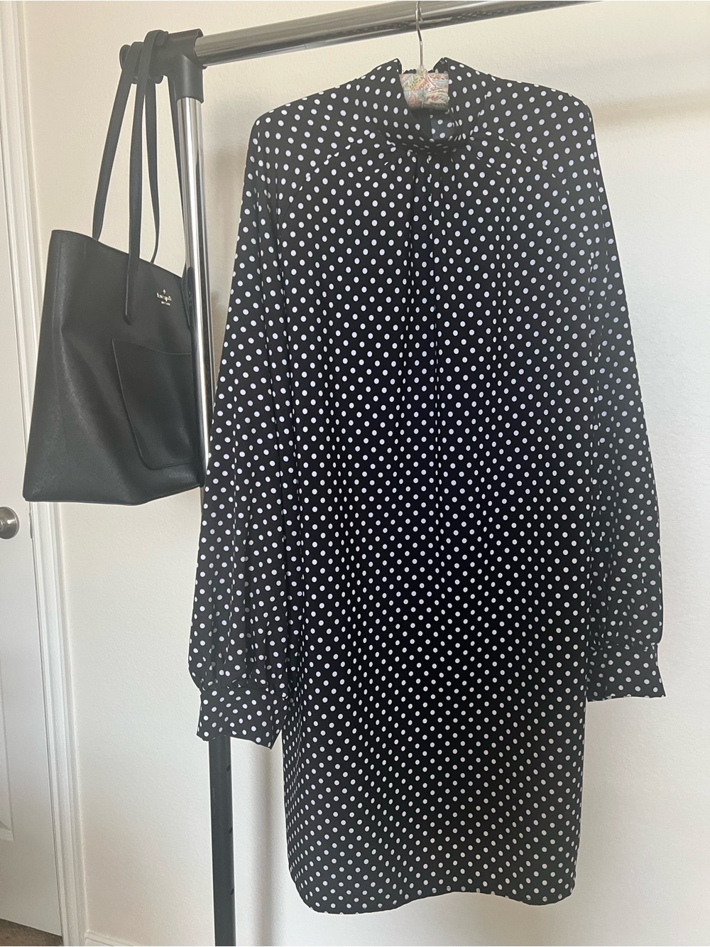 Black and White Polka Dot Women's Dress